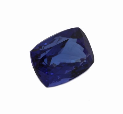 27069699a - Loser facett. Tansanit, 14.92 ct, ca. 14.56 x 10.95 x 9.38 mm, Wertgutachten über ...