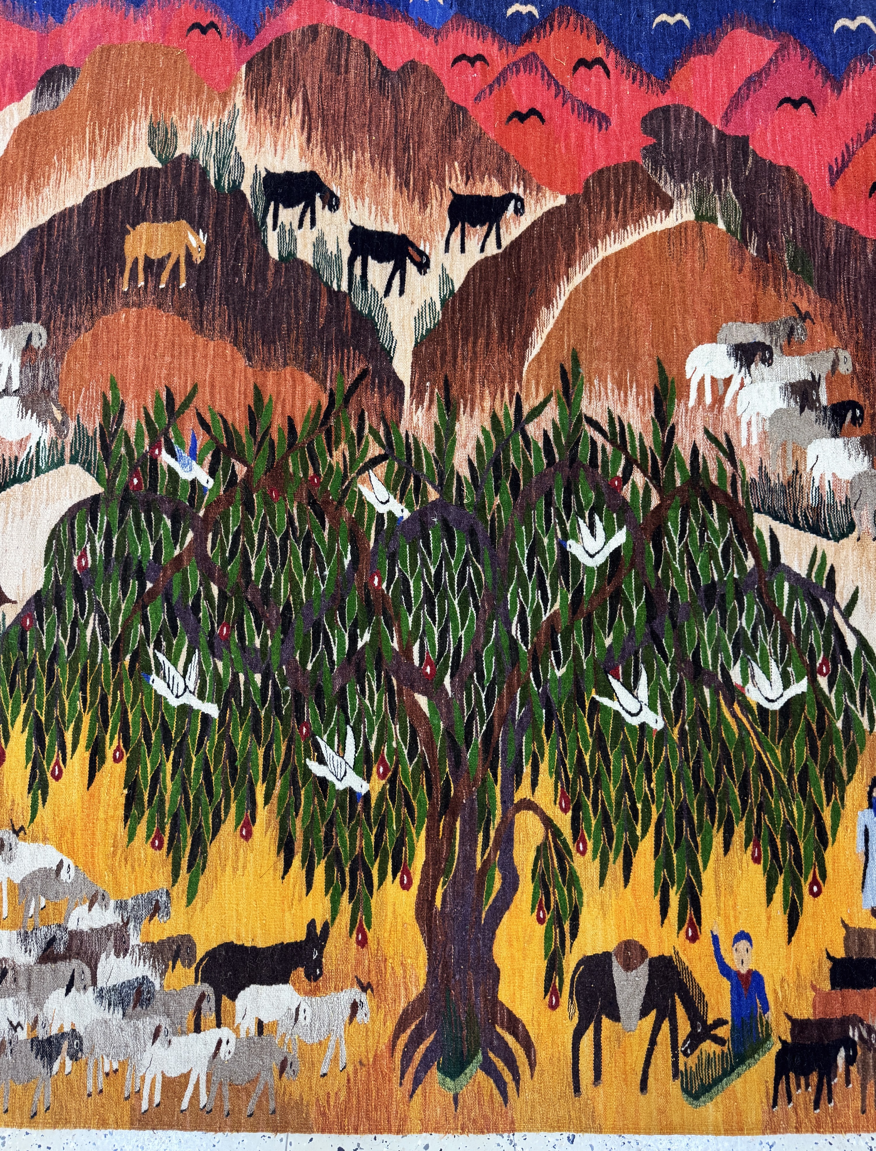 Detail b: Kelim, Tunesien, Mitte 20.Jhd, Wolle auf Baumwolle, ca. 240 x 180 cm, EHZ: 1-2