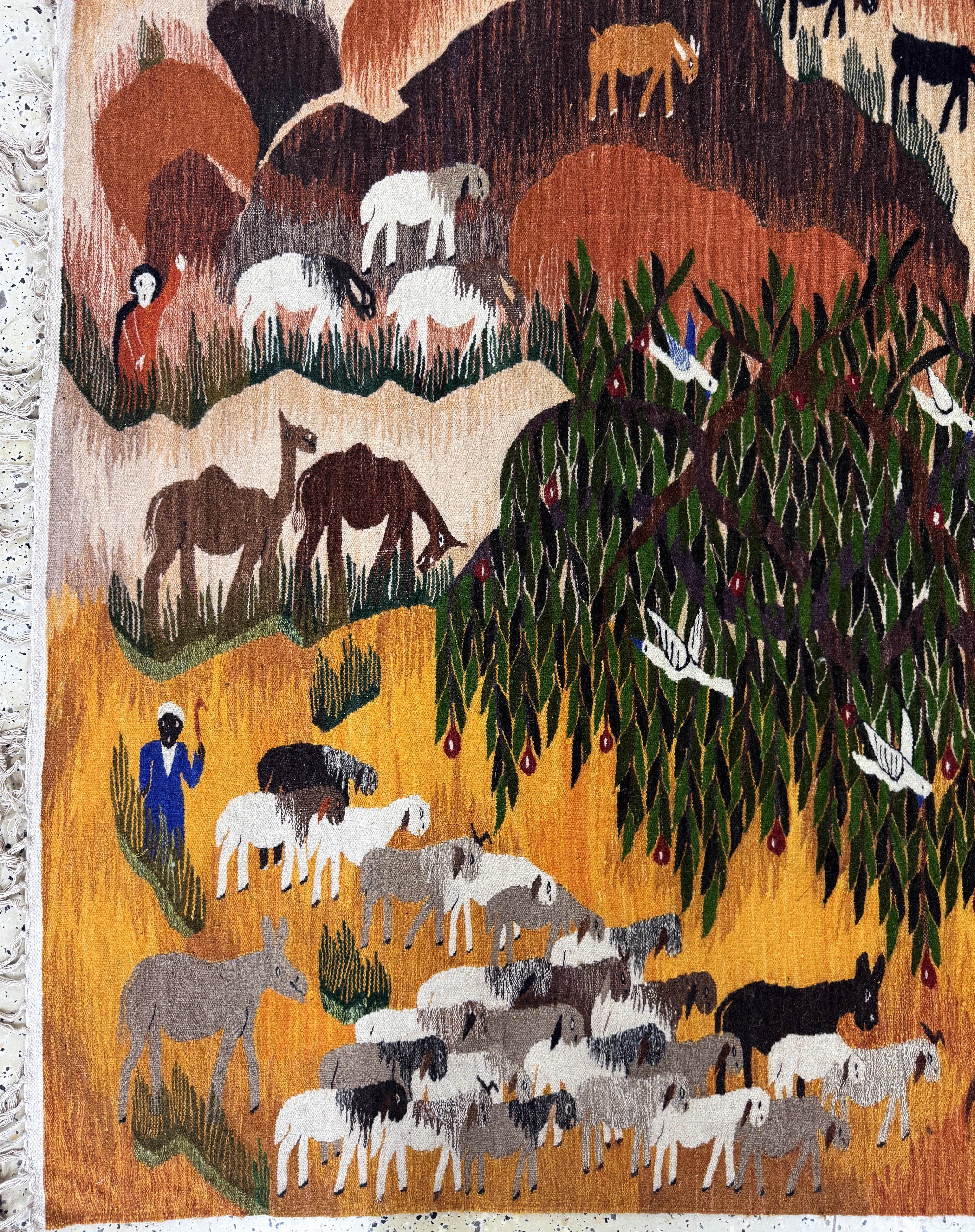 Detail c: Kelim, Tunesien, Mitte 20.Jhd, Wolle auf Baumwolle, ca. 240 x 180 cm, EHZ: 1-2