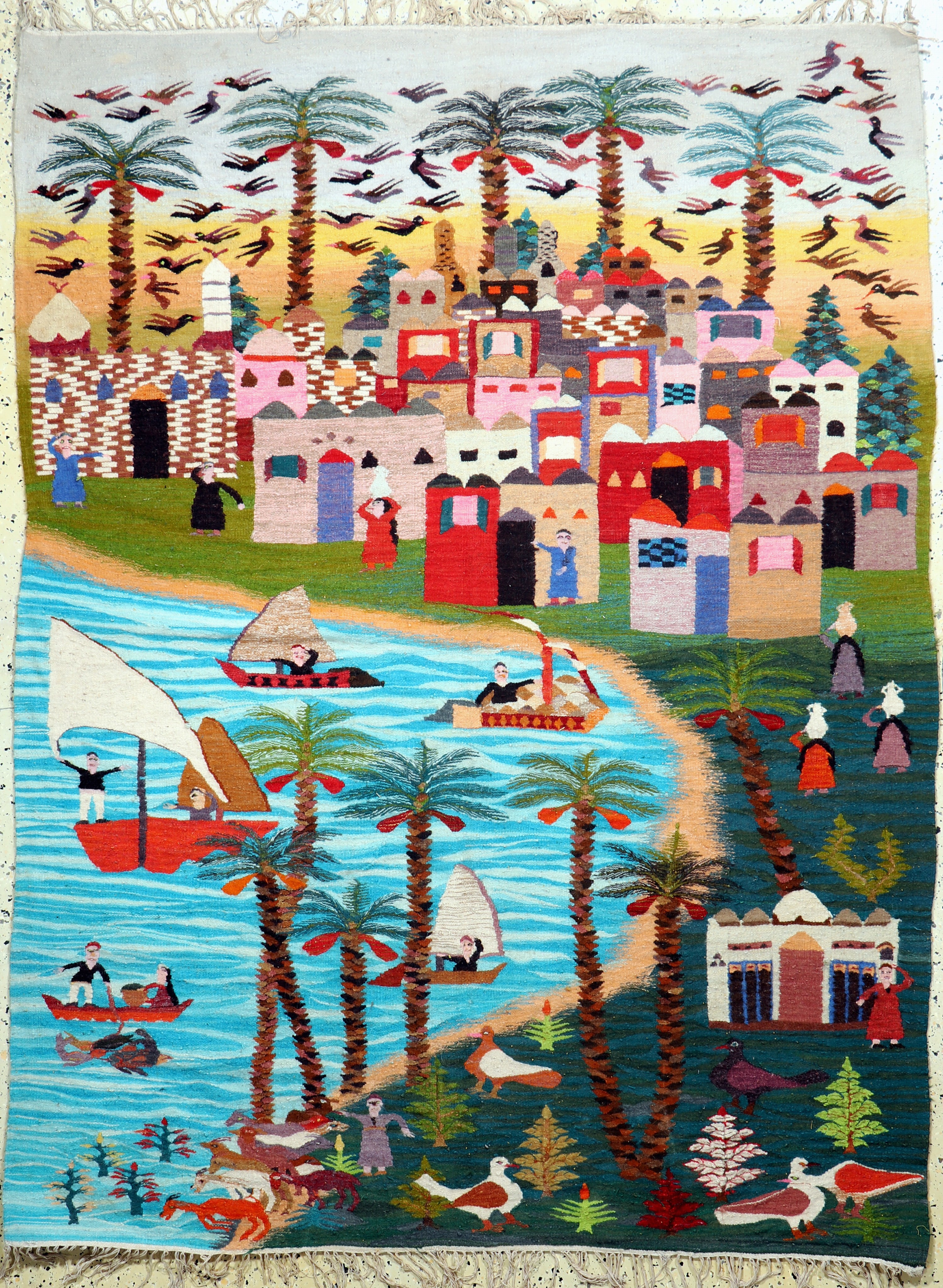 Image 27069799 - Kelim, Tunesien, Mitte 20.Jhd, Wolle auf Baumwolle, ca. 200 x 153 cm, EHZ: 1-2 ...