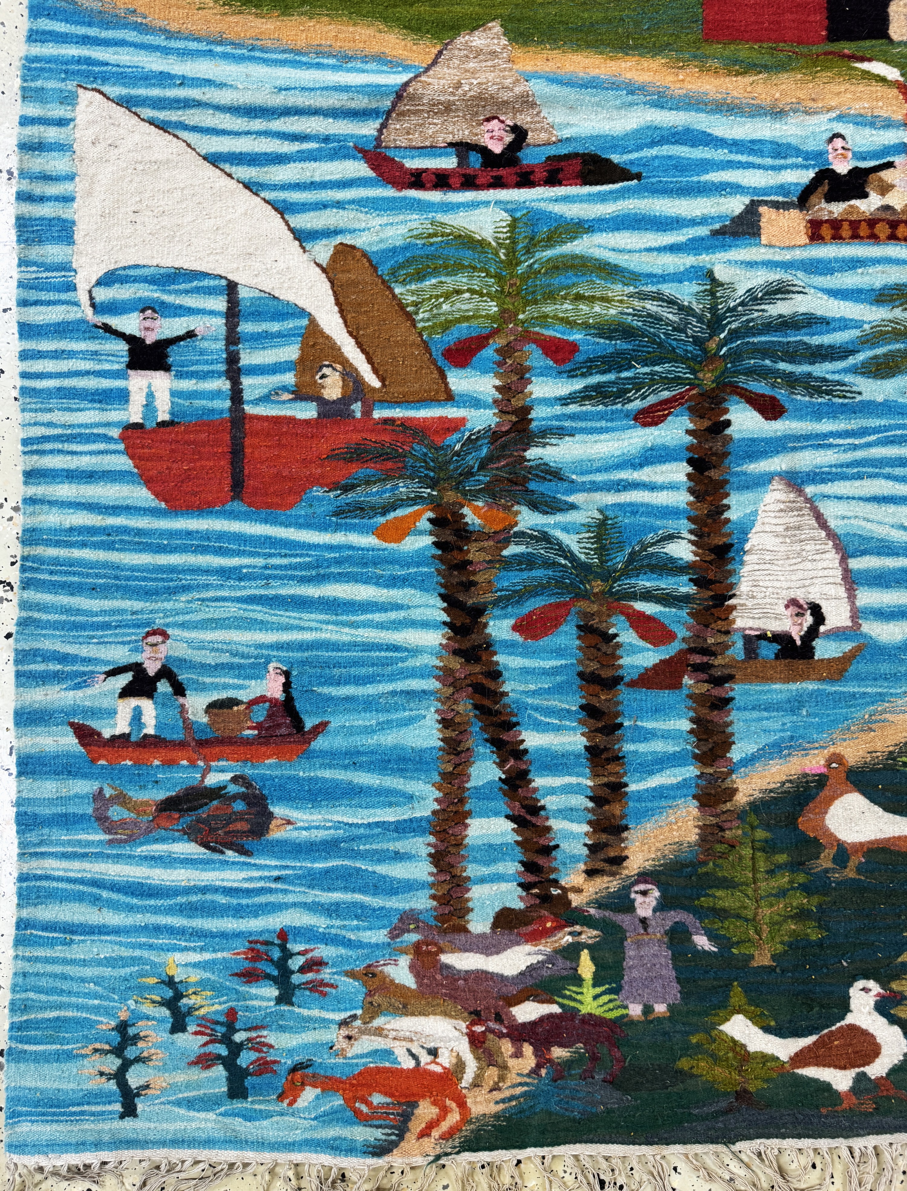 Detail b: Kelim, Tunesien, Mitte 20.Jhd, Wolle auf Baumwolle, ca. 200 x 153 cm, EHZ: 1-2