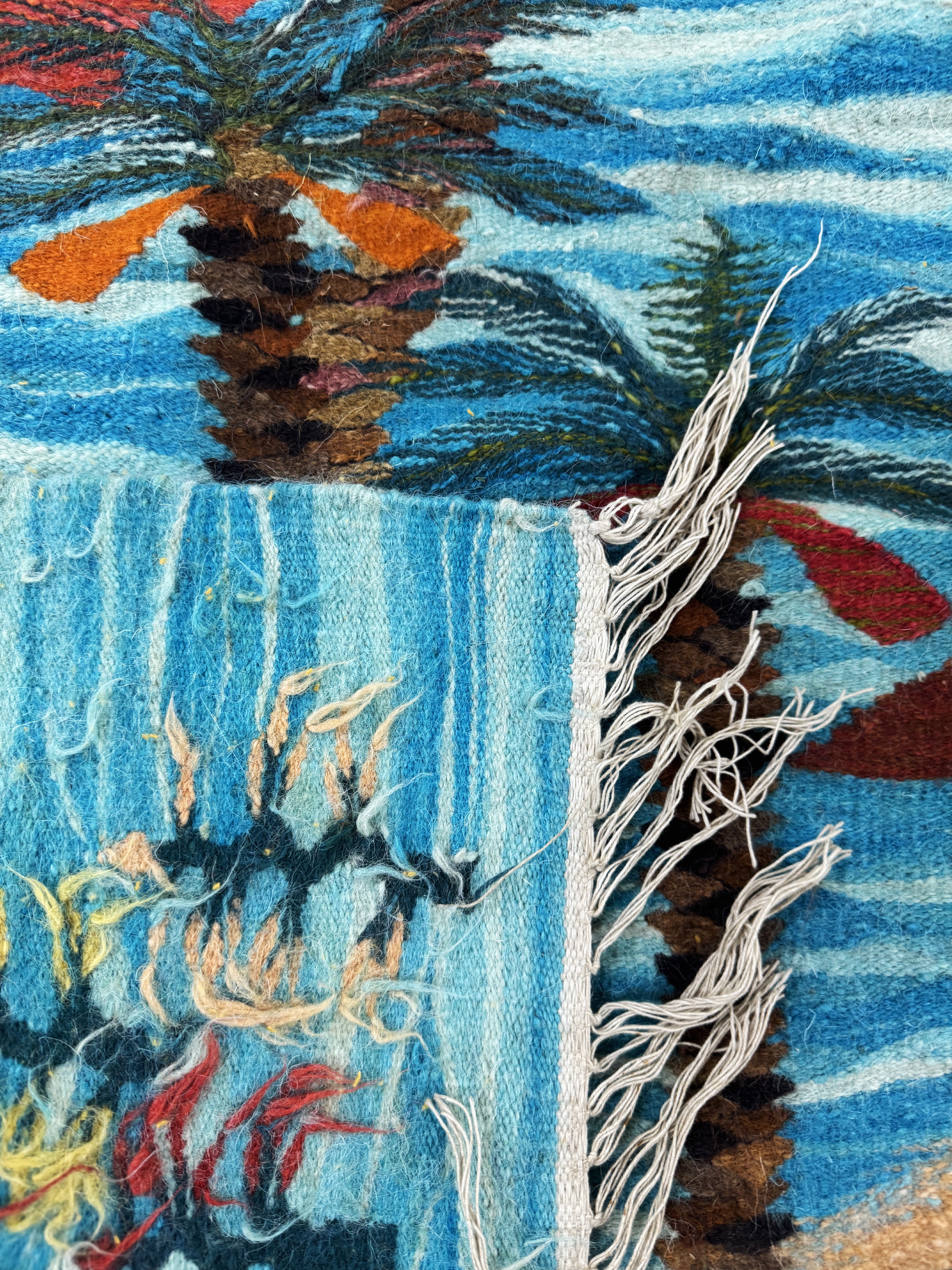 Detail e: Kelim, Tunesien, Mitte 20.Jhd, Wolle auf Baumwolle, ca. 200 x 153 cm, EHZ: 1-2