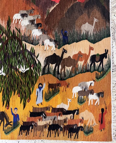 27069795a - Kelim, Tunesien, Mitte 20.Jhd, Wolle auf Baumwolle, ca. 240 x 180 cm, EHZ: 1-2 ...