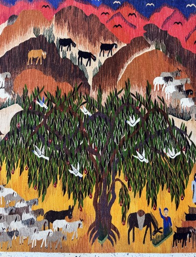 27069795b - Kelim, Tunesien, Mitte 20.Jhd, Wolle auf Baumwolle, ca. 240 x 180 cm, EHZ: 1-2 ...