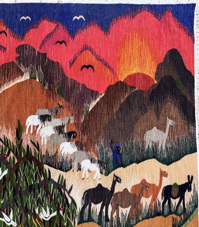 27069795d - Kelim, Tunesien, Mitte 20.Jhd, Wolle auf Baumwolle, ca. 240 x 180 cm, EHZ: 1-2 ...