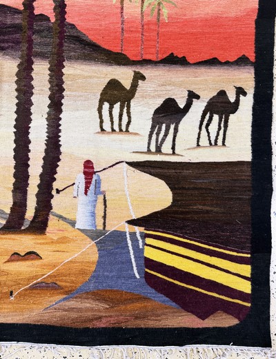 27069798a - Kelim, Tunesien, Mitte 20.Jhd, Wolle auf Baumwolle, ca. 230 x 190 cm, EHZ: 1-2 ...