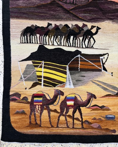 27069798b - Kelim, Tunesien, Mitte 20.Jhd, Wolle auf Baumwolle, ca. 230 x 190 cm, EHZ: 1-2 ...