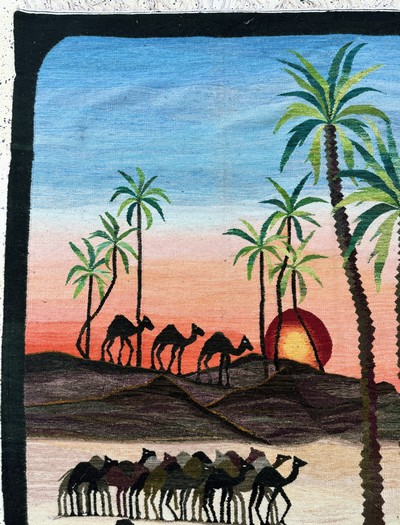 27069798c - Kelim, Tunesien, Mitte 20.Jhd, Wolle auf Baumwolle, ca. 230 x 190 cm, EHZ: 1-2 ...