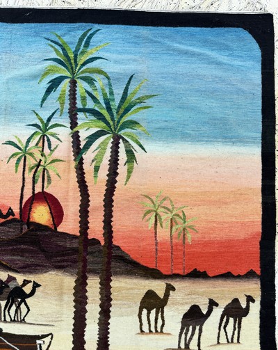 27069798d - Kelim, Tunesien, Mitte 20.Jhd, Wolle auf Baumwolle, ca. 230 x 190 cm, EHZ: 1-2 ...