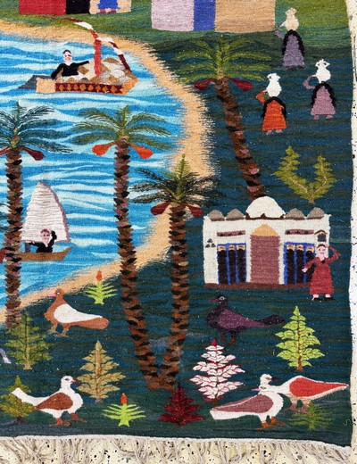 27069799a - Kelim, Tunesien, Mitte 20.Jhd, Wolle auf Baumwolle, ca. 200 x 153 cm, EHZ: 1-2 ...