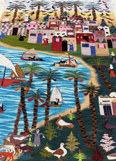 27069799d - Kelim, Tunesien, Mitte 20.Jhd, Wolle auf Baumwolle, ca. 200 x 153 cm, EHZ: 1-2 ...