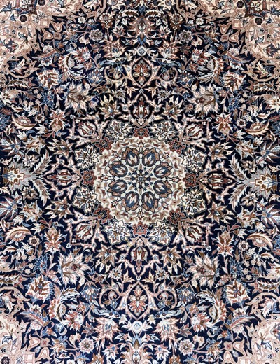 27069804c - Esfahan fein, China, Ende 20.Jhd, Korkwolleauf Baumwolle, ca. 250 x 200 cm, ...