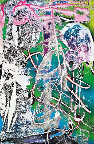 Image Franziska Wolff, geb. 1987 Berlin, Ohne Titel, abstrakte Komposition, /Öl/Lack/Lwd, ...