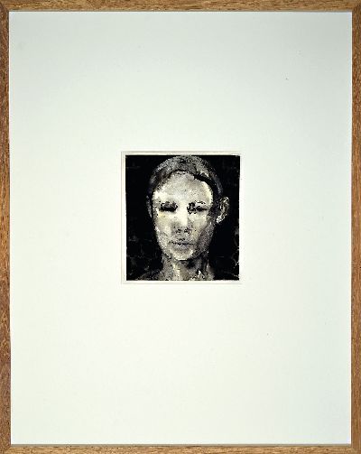 27069847k - Stephanie Laeger, geb. 1975 Freiburg, Aquarell/Tusche, Frauenbildnis, Kopf einer ...