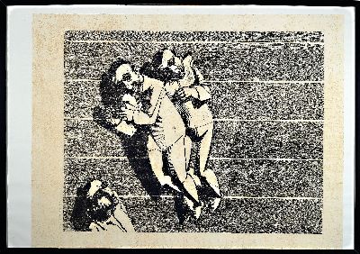 27069850k - Franca Bartholomäi, geb. 1975 Hohenmölsen, 2Holzschnitte auf Japan, ohne Titel ...