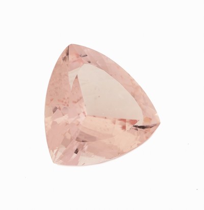 27069898a - Loser Morganit, ca. 27.90 ct, facett. Triangel