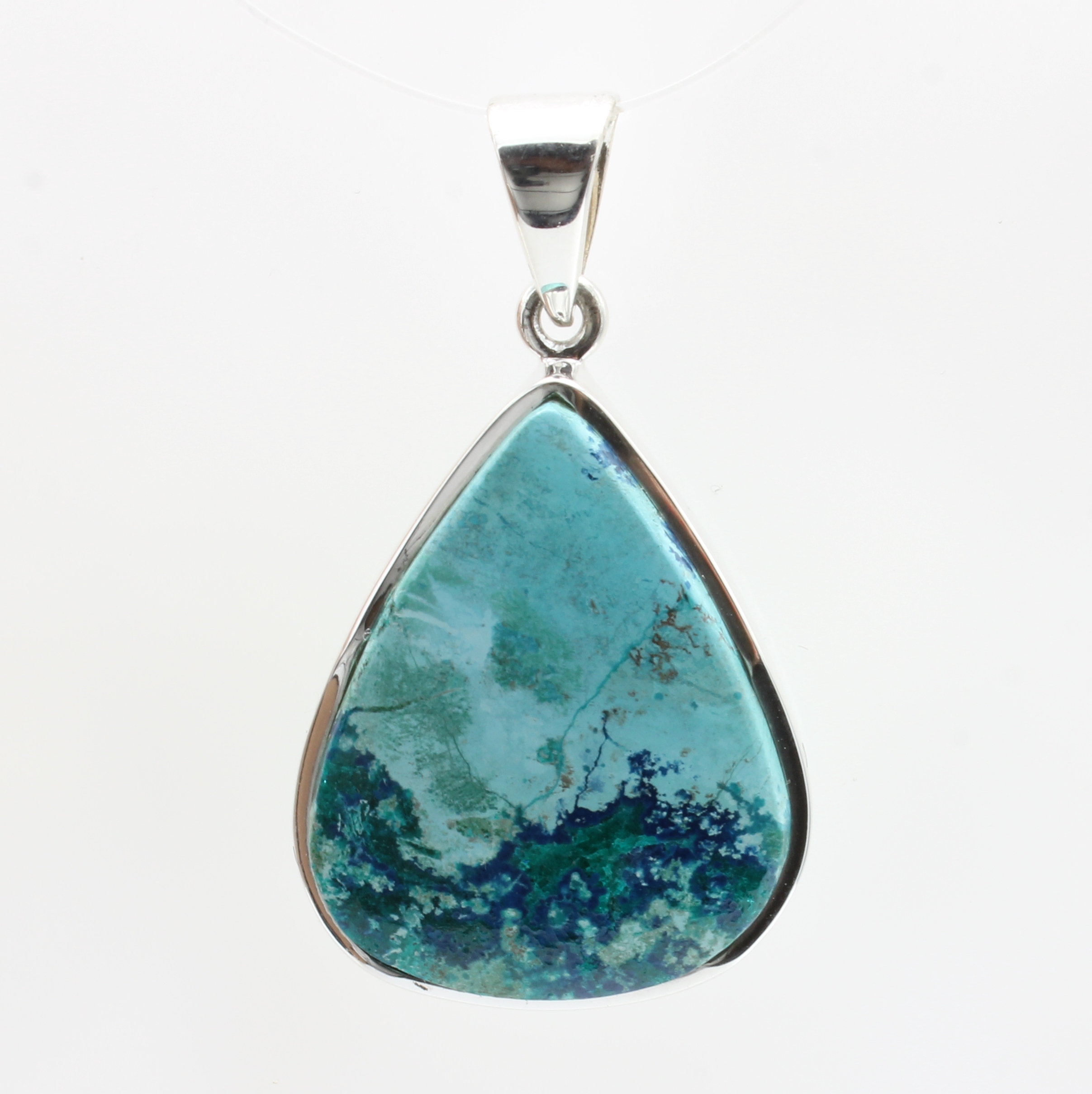 Image 27069905 - Anhänger mit Azurite, 925er Silber, tropfen-f. Azurite