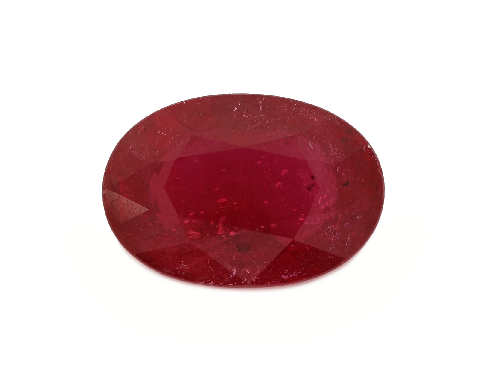 Image 27069924 - Loser Rubin (beh.), ca. 4.23 ct, ovalfacett.