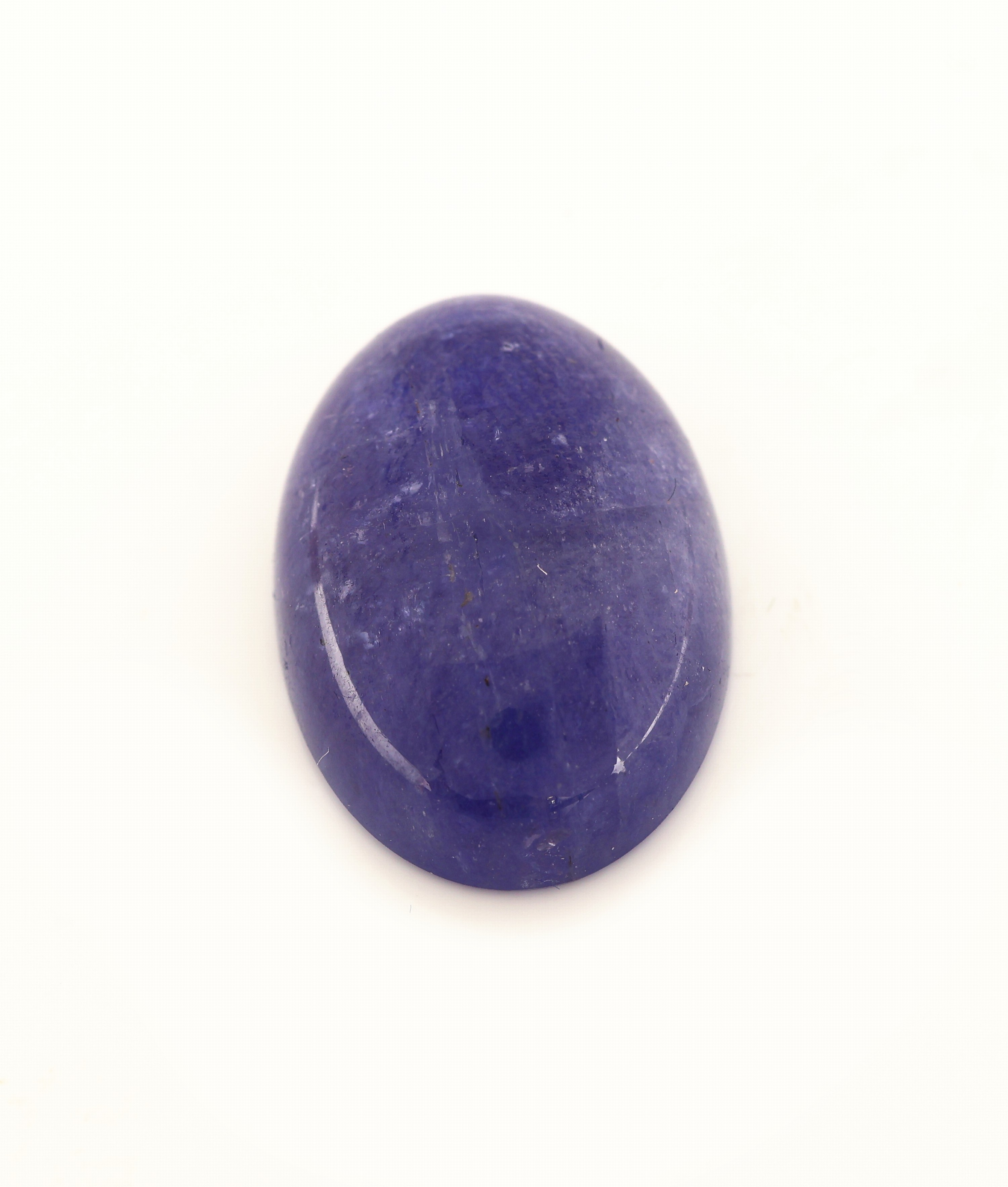 Detail a: Loser Tansanitcabochon, ca. 21.76 ct, oval