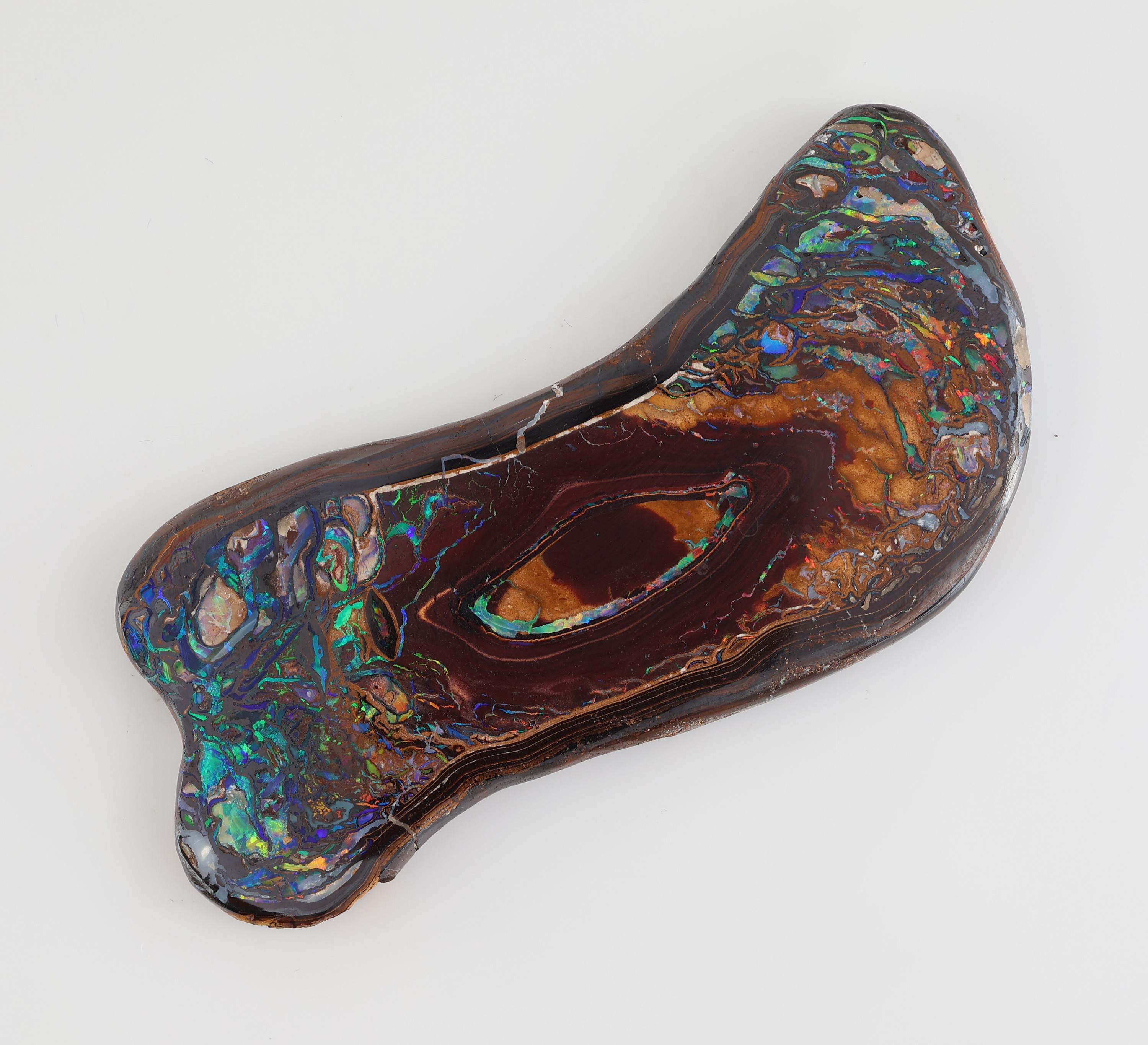 Detail a: Loser Boulderopal, ca. 140.2 ct, abstrakte Form, schönes Farbspiel