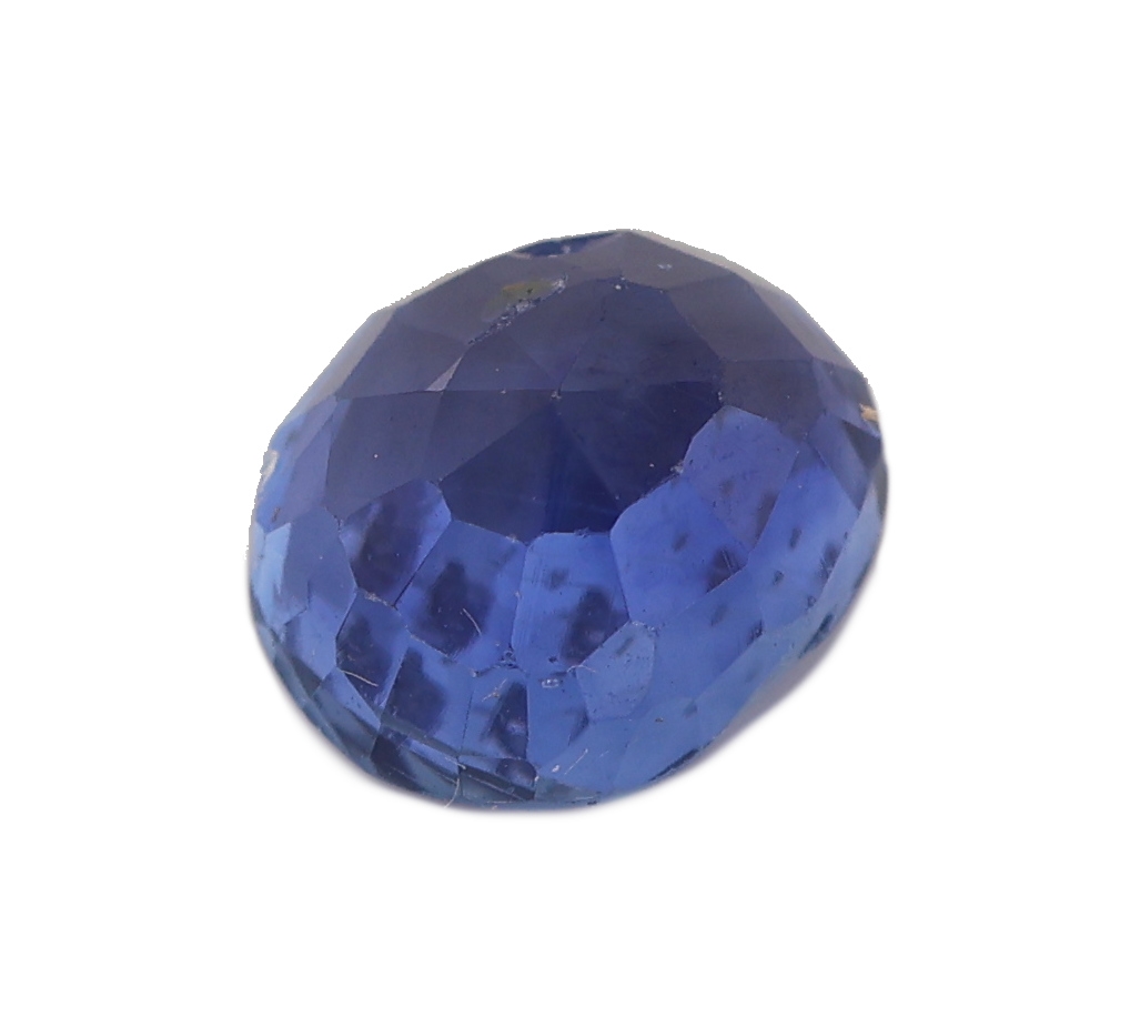 Detail b: Loser Saphir, ca. 1.74 ct, ovalfacett., besch.