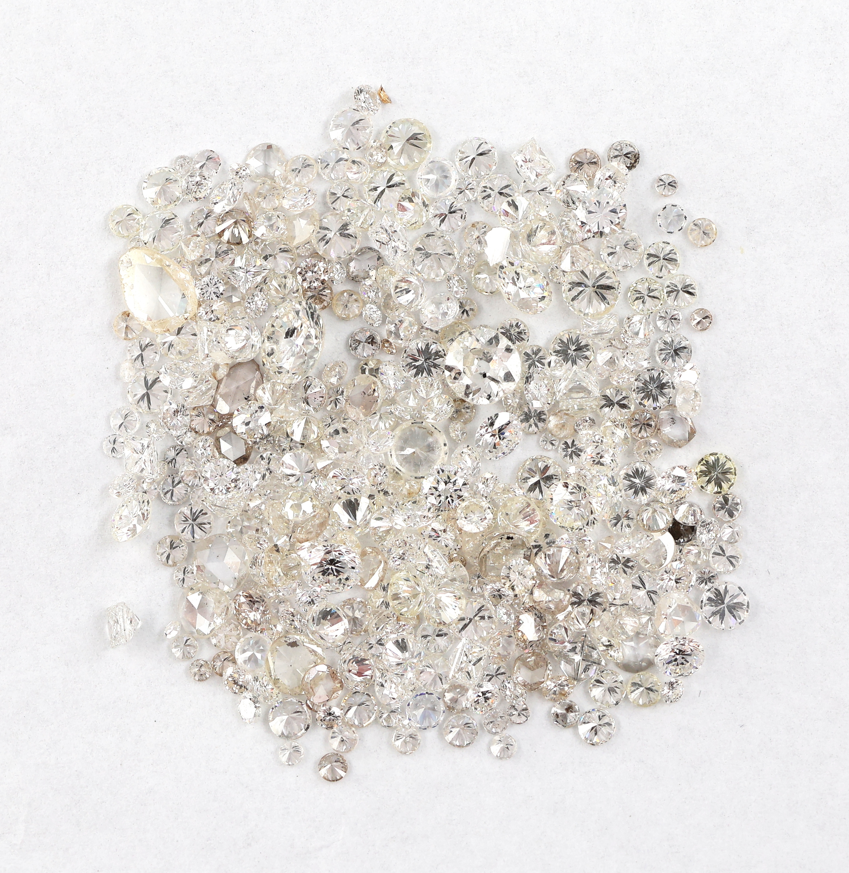 Image 27069984 - Lot lose Diamanten, 22.50 ct Weiß- get.Weiß/light yellow/braun/si-p1, Brillanten, ...