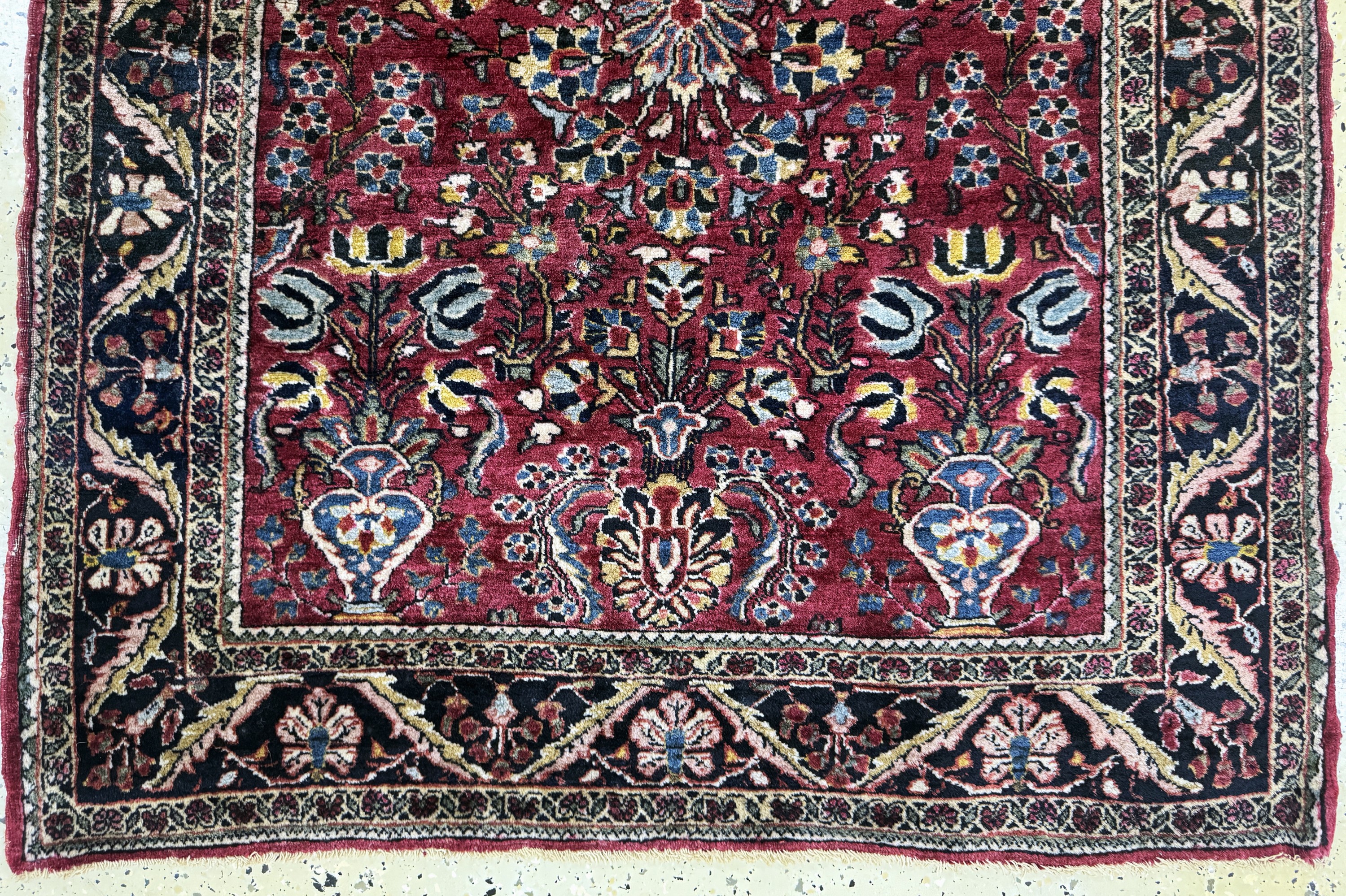 Detail b: Us Re-Import Sarogh antik, Persien, um 1900, Wolle auf Baumwolle, ca. 144 x 104 cm, EHZ: 2