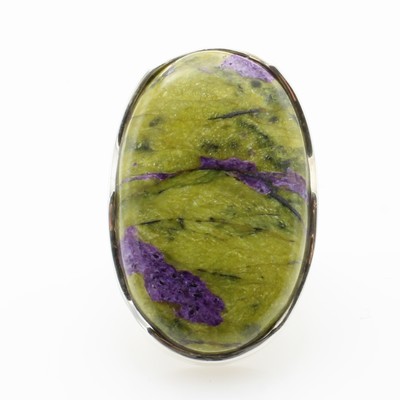 27069902a - Ring mit Atlantasit, 925er Silber, Maße ca. 3.2x2 cm, RW ca. 60