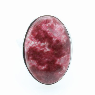 27069904a - Ring mit Thulit, 925er Silber, Maße ca. 2.5x1.6 cm, RW ca. 61