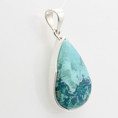 27069905a - Anhänger mit Azurite, 925er Silber, tropfen-f. Azurite