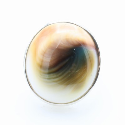 27069910a - Ring mit Shiva Eye, 925er Silber, D. ca. 2.4 cm, RW ca. 61