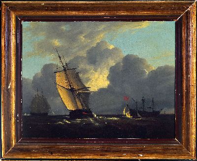 27069966k - Zuschreibung: Henri Adolphe Schaep, 1826 Mechelen-1870, Maritime Szene, Segelschiff vor ...