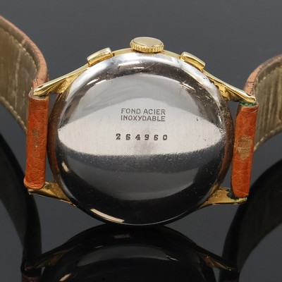 27069976c - CHRONOGRAPHE SUISSE gilded chronograph, Switzerland around 1950, manual winding, snap on ...