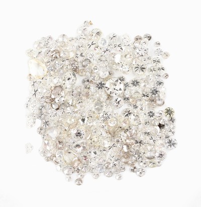 Image Lot lose Diamanten, 22.50 ct Weiß- get.Weiß/light yellow/braun/si-p1, Brillanten, ...
