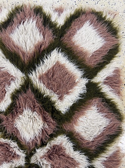 27069995d - Tülü´Schlafteppich´, Türkei, Mitte 20.Jhd, Wolle auf Filz, ca. 220 x 190 cm, ...