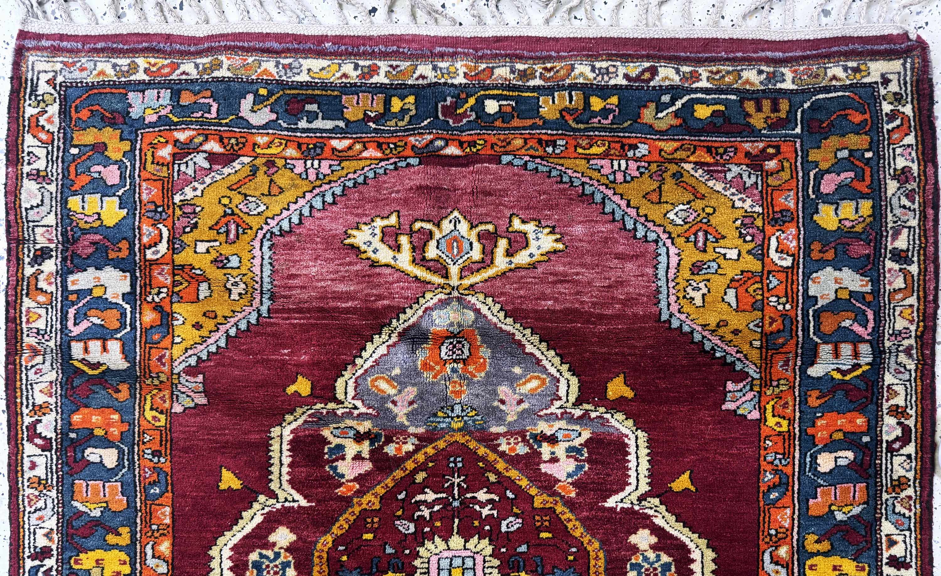 Detail a: Melas alt, Türkei, Mitte 20.Jhd, Wolle auf Wolle, ca. 170 x 130 cm, EHZ: 2