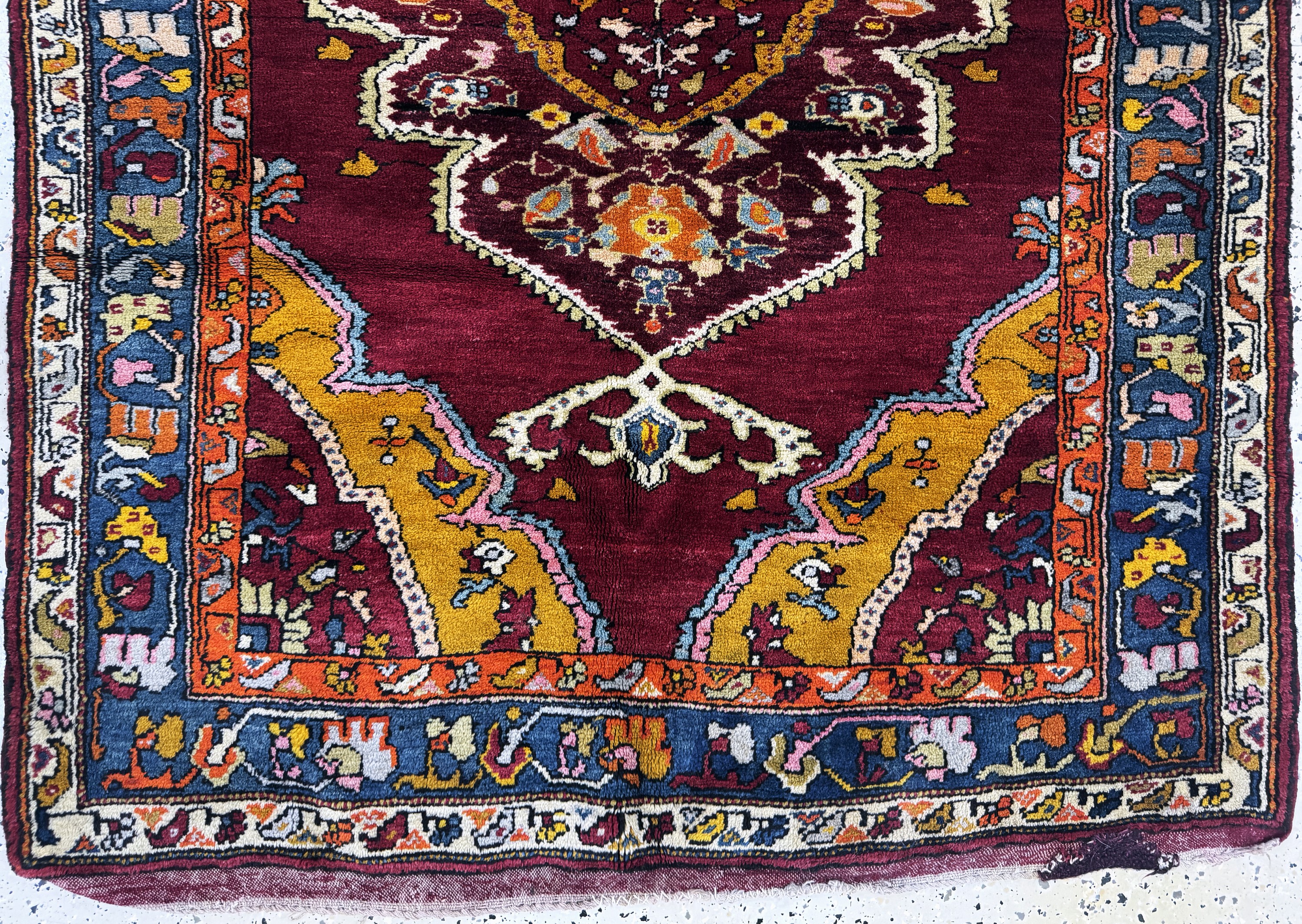 Detail b: Melas alt, Türkei, Mitte 20.Jhd, Wolle auf Wolle, ca. 170 x 130 cm, EHZ: 2