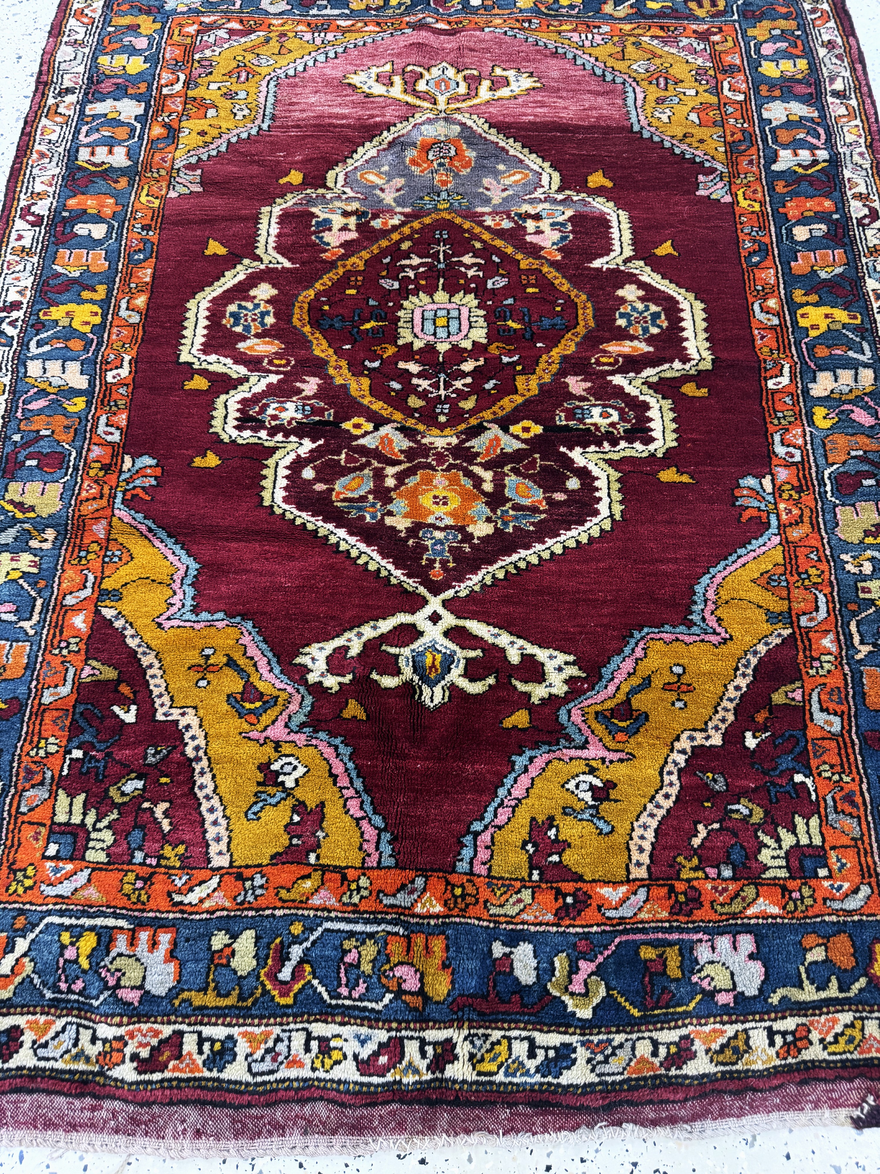 Detail d: Melas alt, Türkei, Mitte 20.Jhd, Wolle auf Wolle, ca. 170 x 130 cm, EHZ: 2