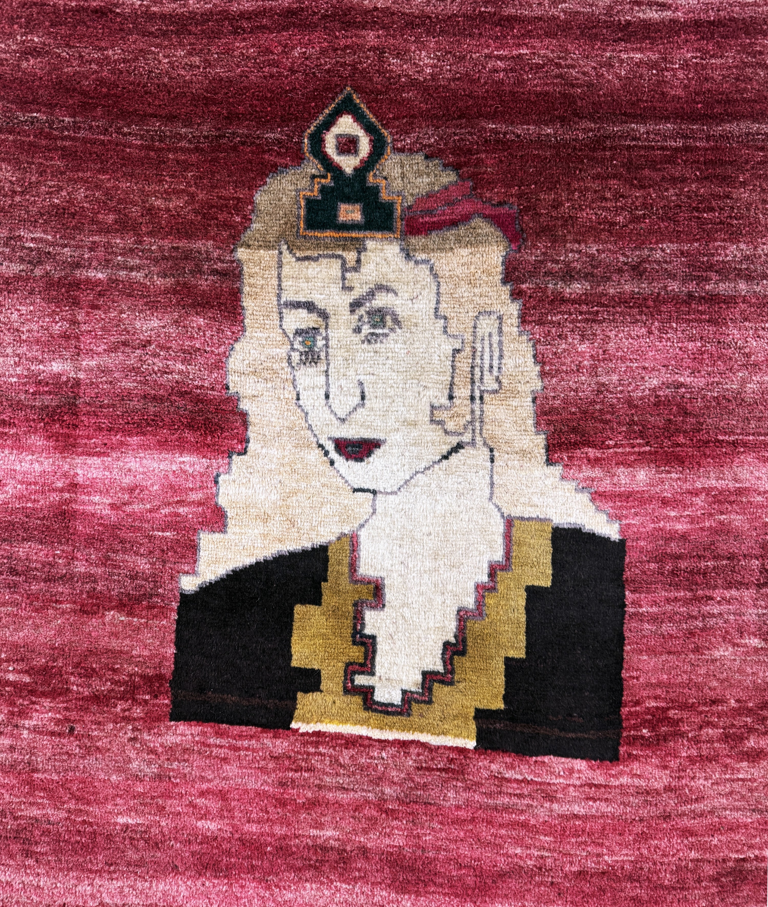 Detail c: Gabbeh alt, Persien, Mitte 20.Jhd, Wolle auf Wolle, ca. 158 x 117 cm, EHZ: 2