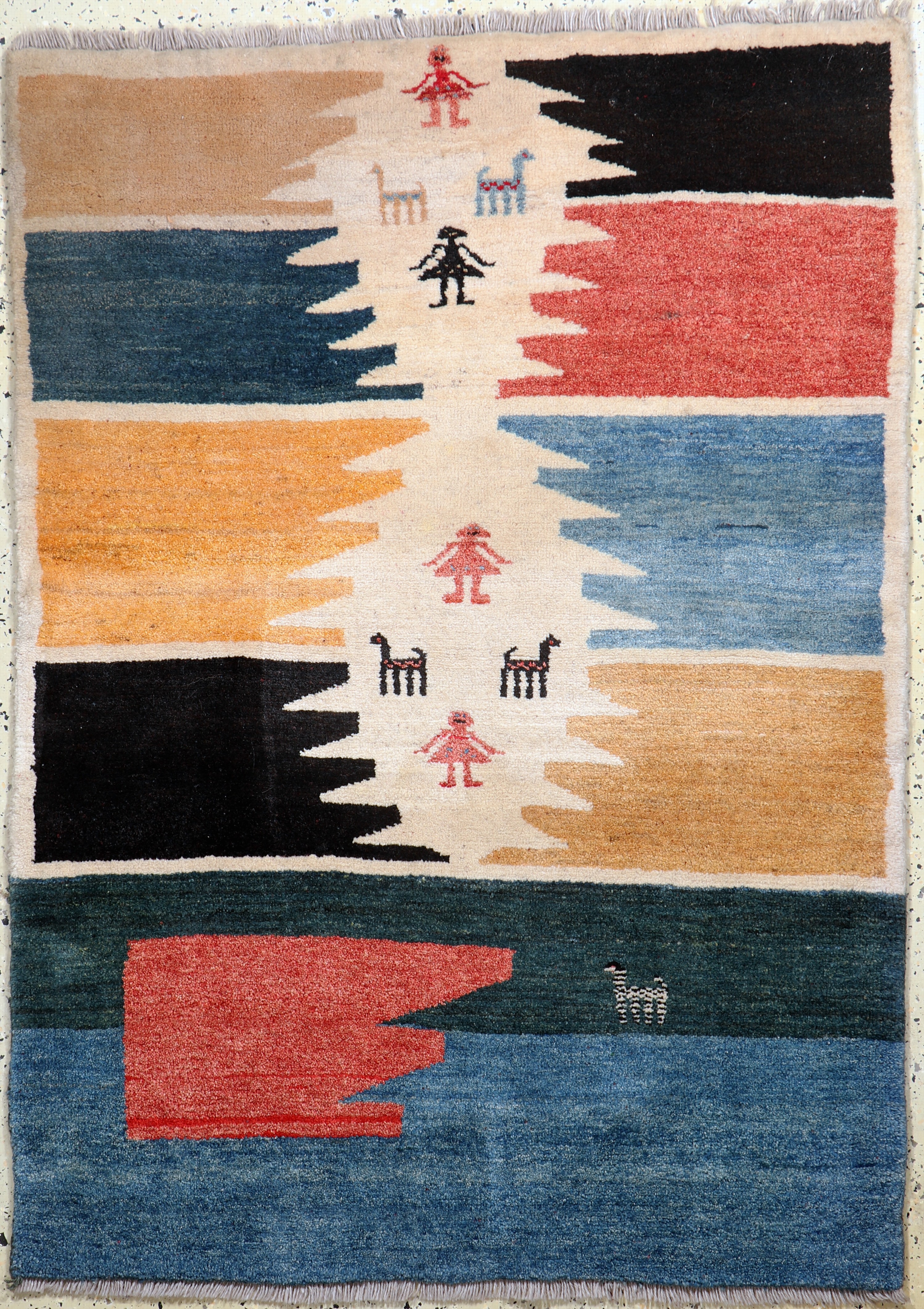 Image 27070024 - Gabbeh alt, Persien, Mitte 20.Jhd, Wolle auf Wolle, ca. 160 x 113 cm, EHZ: 2 ...