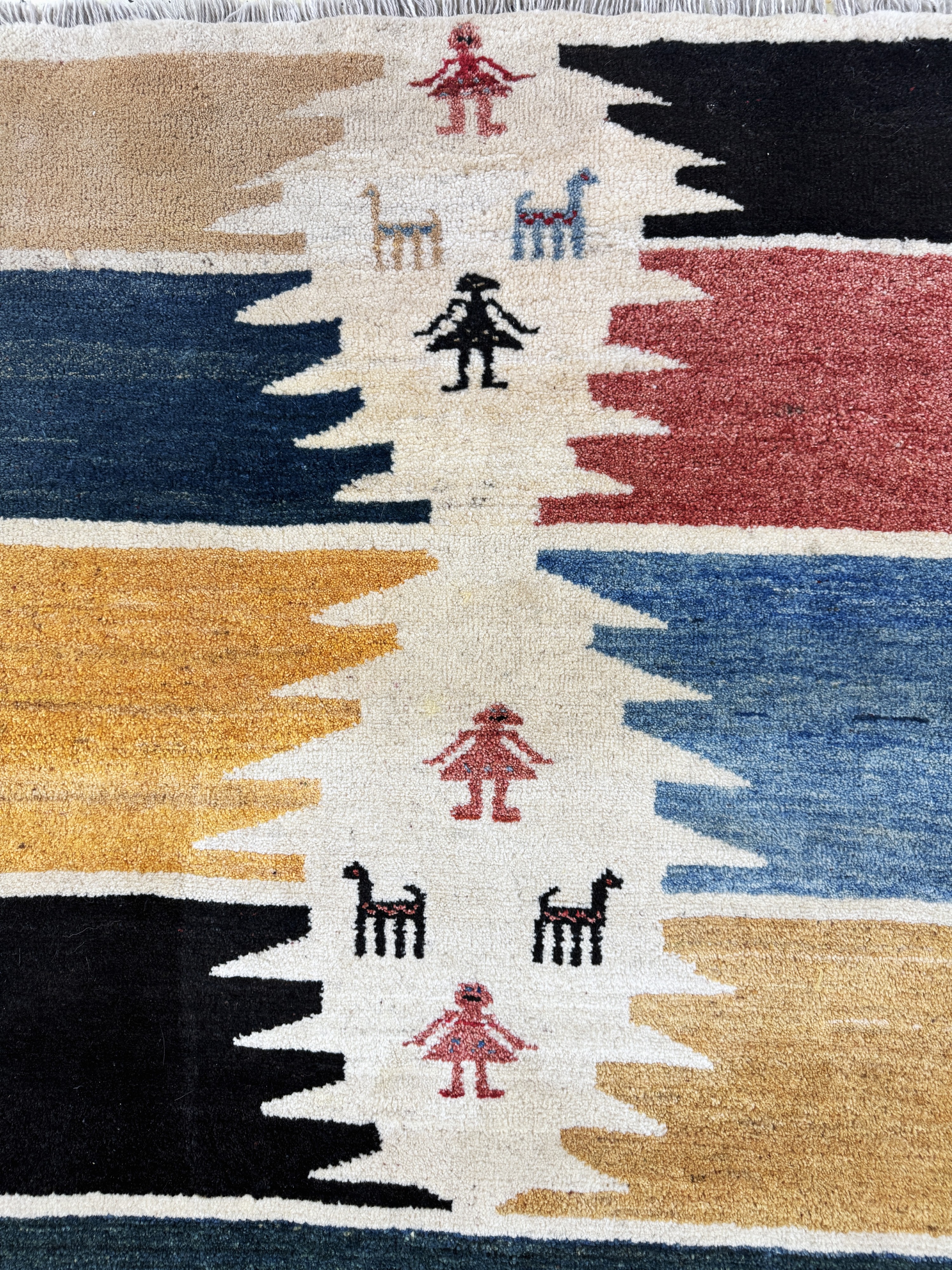 Detail c: Gabbeh alt, Persien, Mitte 20.Jhd, Wolle auf Wolle, ca. 160 x 113 cm, EHZ: 2