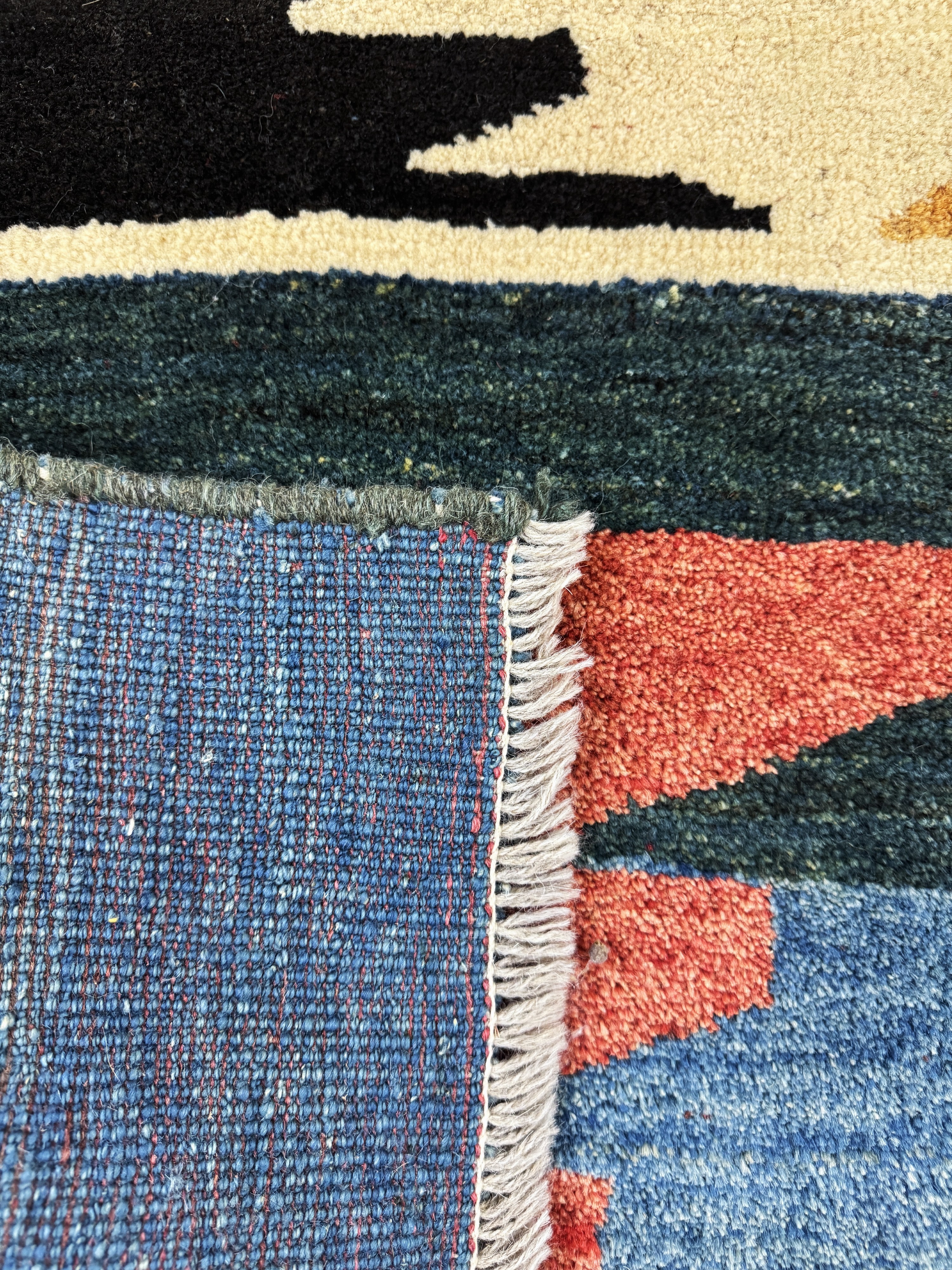 Detail e: Gabbeh alt, Persien, Mitte 20.Jhd, Wolle auf Wolle, ca. 160 x 113 cm, EHZ: 2