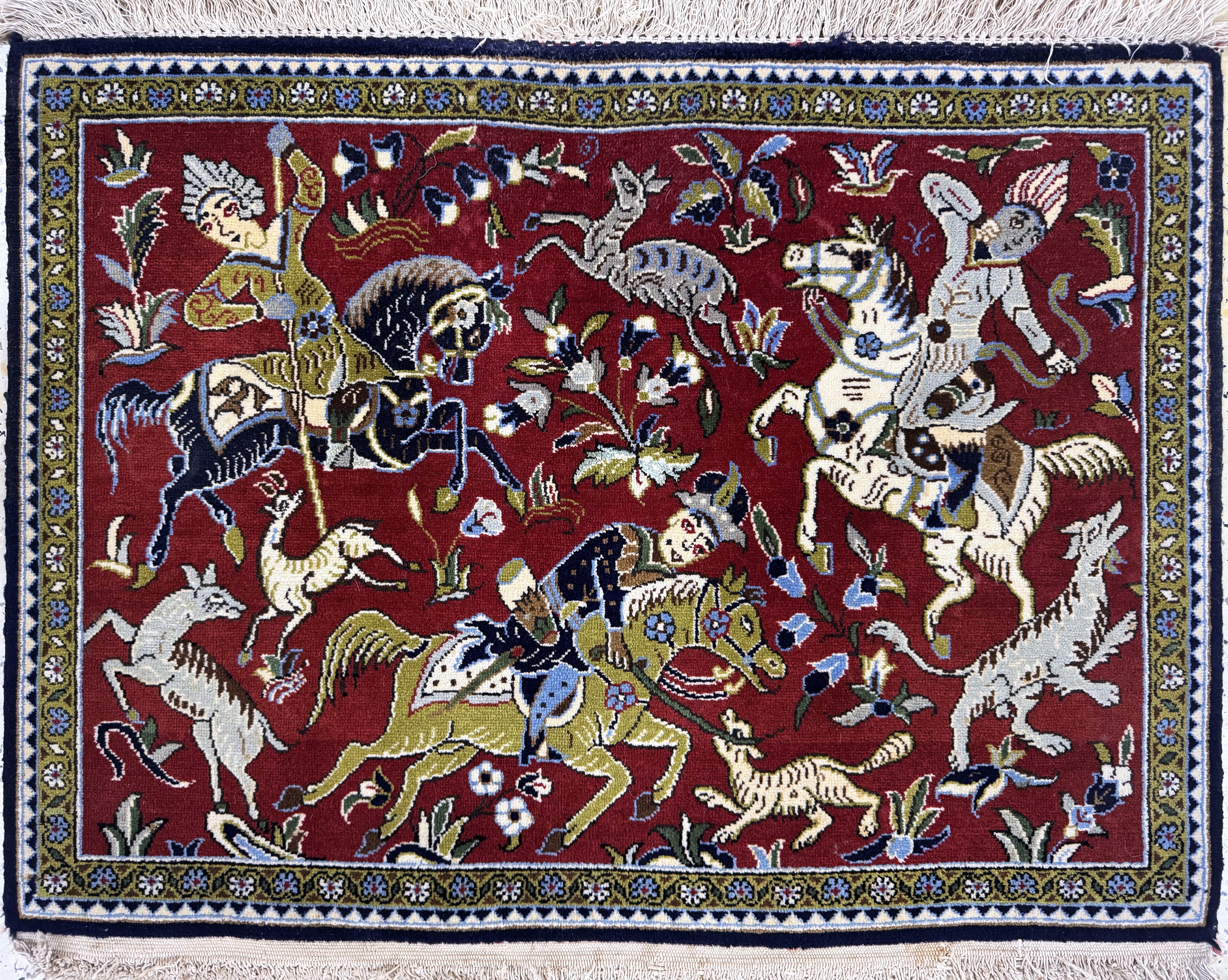 Detail c: 3 Lots Poschtis, Persien, Ende 20.Jhd, Wolle auf Baumwolle, ca. 95 x 80 cm, EHZ: 1-2