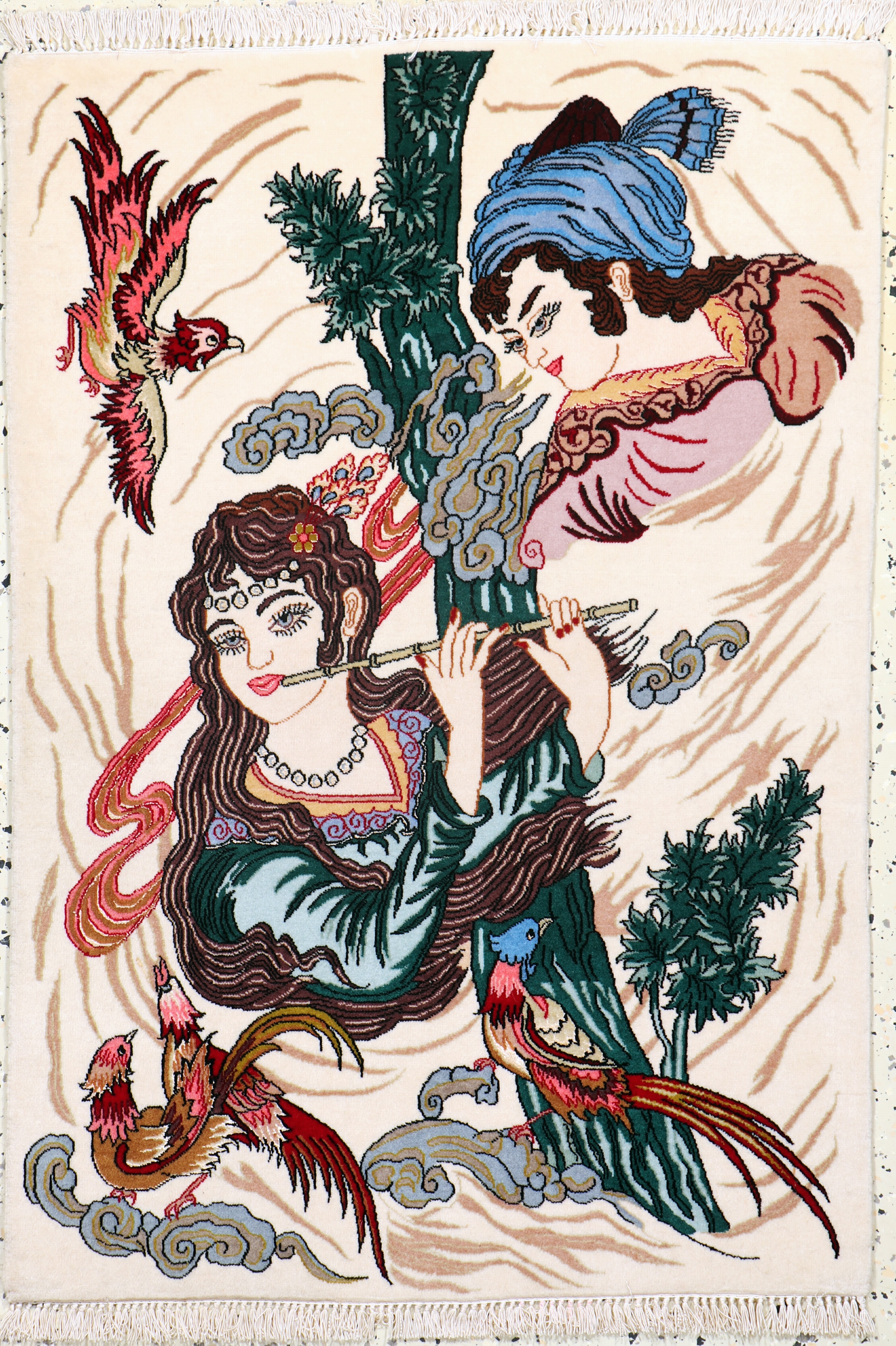 Image 27070039 - Täbriz fein(50 Raj), Persien, Ende 20.Jhd, Korkwolle mit und auf Seide, ca. 103 x 71 ...