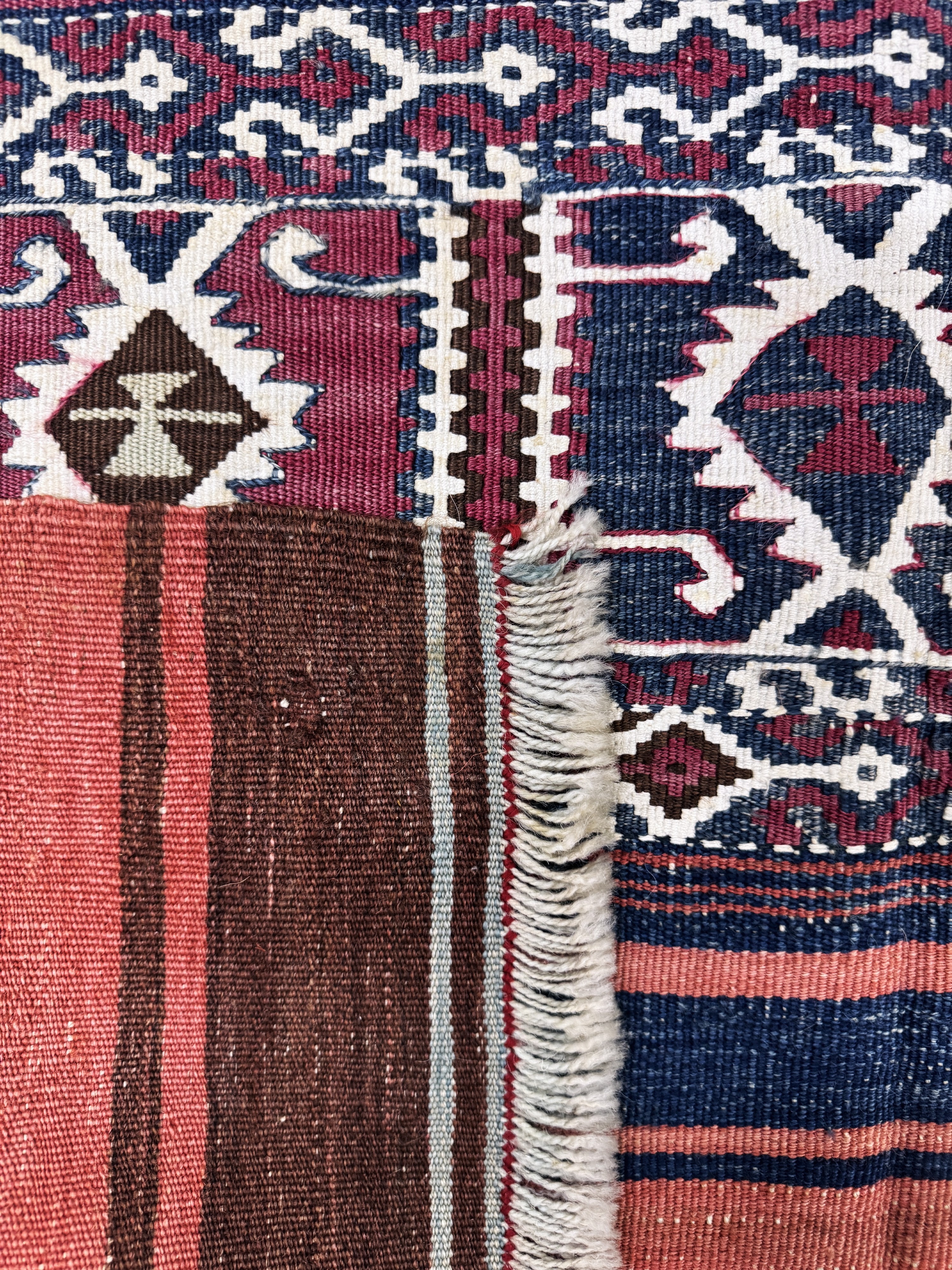 Detail c: 3 Lots Tasche & Mafrashteil, Türkei, Anfang 20.Jhd, Wolle auf Wolle, ca. 120 x 100 cm, Reinigungsbedürftig, EHZ: 2