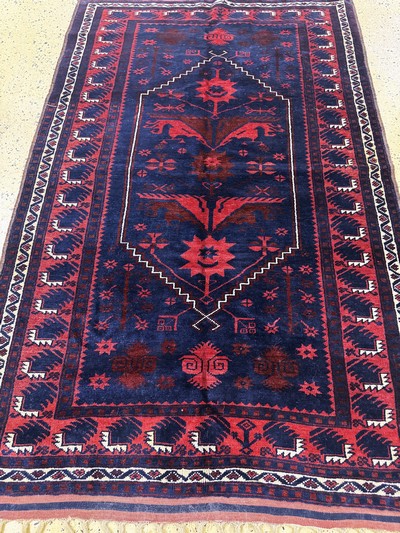 27070012d - Yaghcibedir, Türkei, Mitte 20.Jhd, Wolle auf Wolle, ca. 195 x 120 cm, EHZ: 2 ...