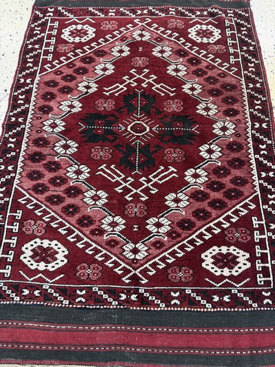 27070018g - 2 Lots Yürük, Türkei, Mitte 20.Jhd, Wolle auf Wolle, ca. 135 x 90 cm, EHZ: 2 ...