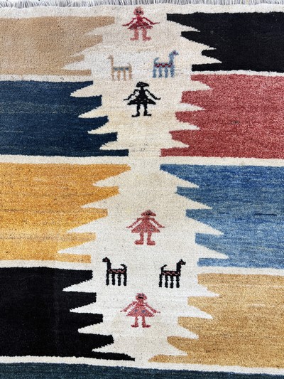 27070024c - Gabbeh alt, Persien, Mitte 20.Jhd, Wolle auf Wolle, ca. 160 x 113 cm, EHZ: 2 ...