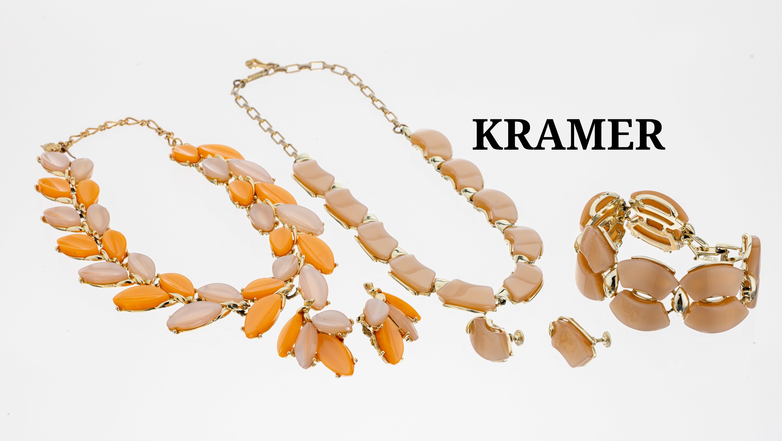 Image 27070167 - Modeschmuck-Konvolut, Metall verg., best. aus: 1 Collier, L. ca. 38 cm mit passendem ...