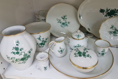 27070177a - Kaffeeservice, Augarten Wien, Dekor Prinz Eugen, 6 Tassen, 8 Untertassen, 7 ...